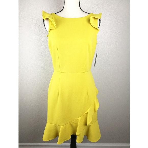 donna morgan yellow dress